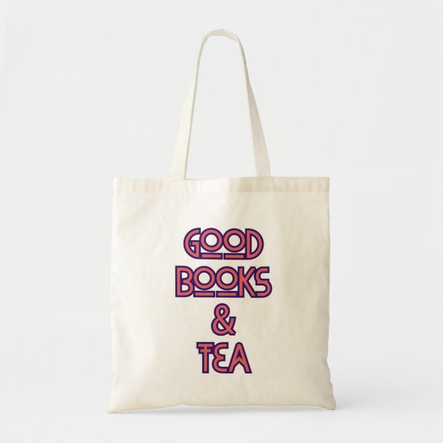 Tote Bag Bons livres et thé (Devant)