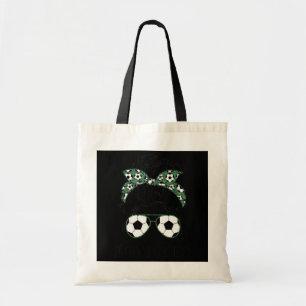 Tote Bag Bonus Maman Vie Soccer Maman Messy Bun Lunettes de