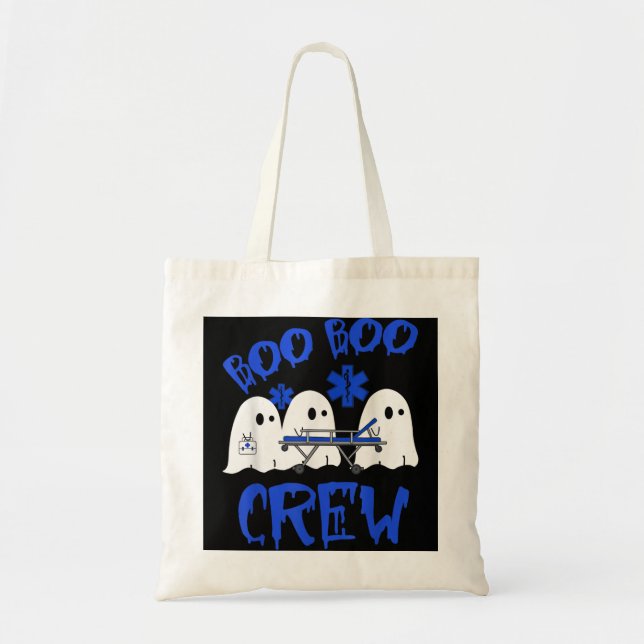 Tote Bag Boo Boo Crew Funny Ghost EMS EMT Paramedic Nurse H (Devant)