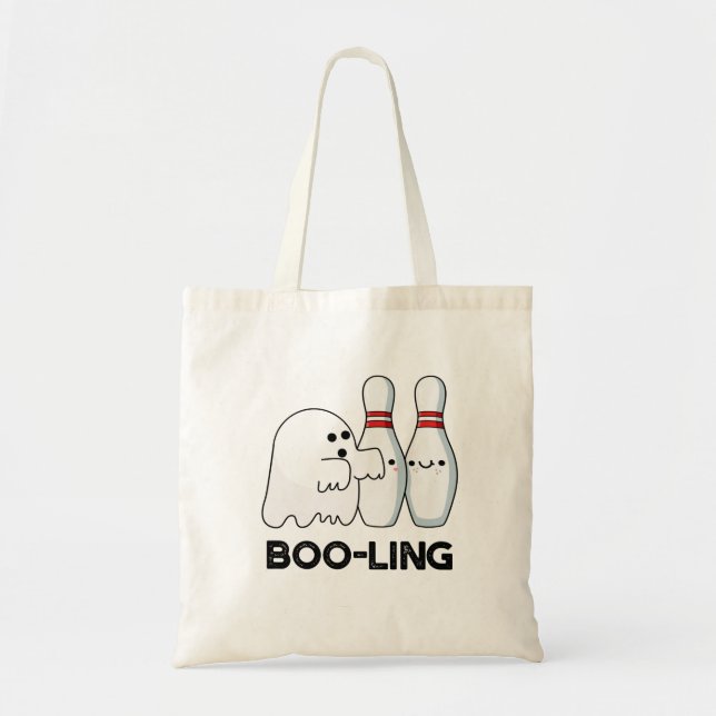 Tote Bag Boo-ling Funny Halloween Bowling Ghost Pun (Devant)