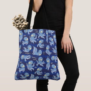 Tote Bag Boo Octopus Blue Kids Vêtements & Décor