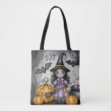 Boo & Sorcière Mignonne et lanternes