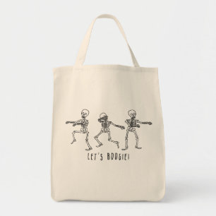 Tote Bag Boogie Halloween Dancing Skeletons !