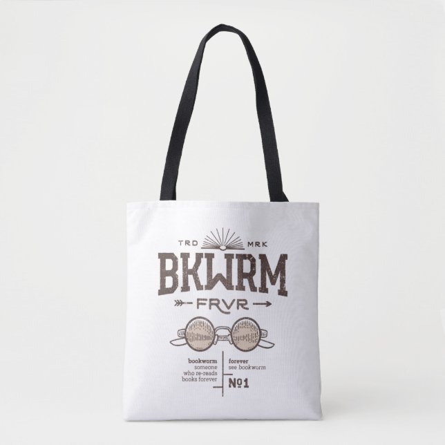 Tote Bag Bookworm Forever BKWRM FRVR (Devant)
