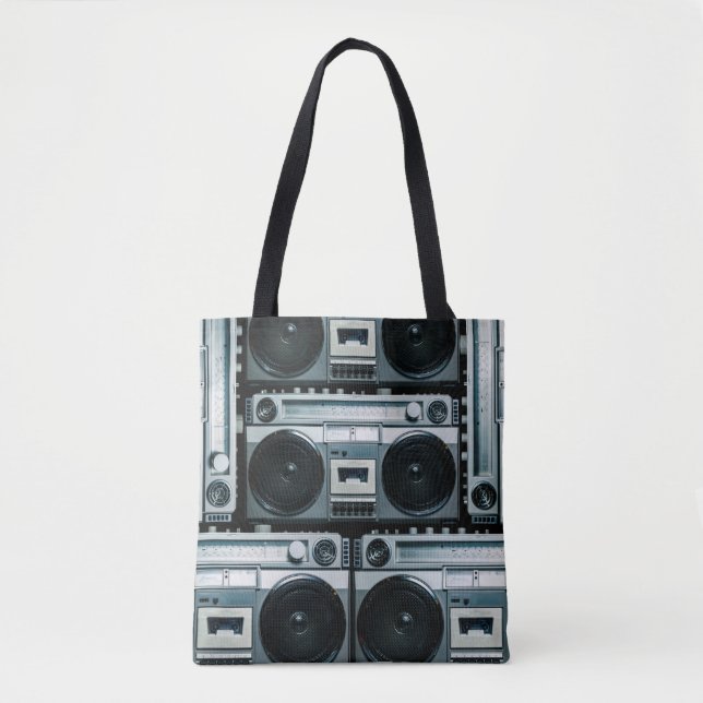 Tote Bag Boombox radio vintage (Devant)