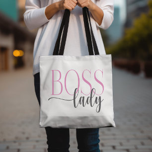 Tote Bag Boss Lady Pink et Grey Mousepad