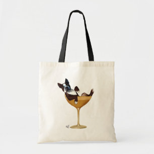 Tote Bag Boston Terrier en verre de cocktail 2