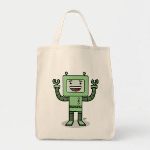 Tote Bag Bot heureux - épicerie Fourre-tout