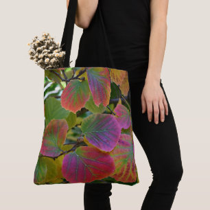 Tote Bag Botanique Feuille aux sorcières colorées