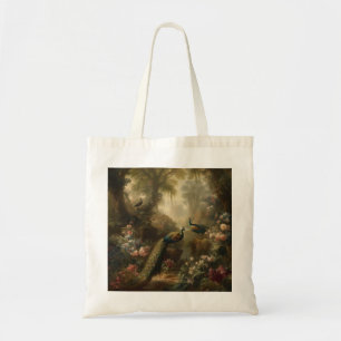 Tote Bag Botanique : trois paons dans le jardin anglais