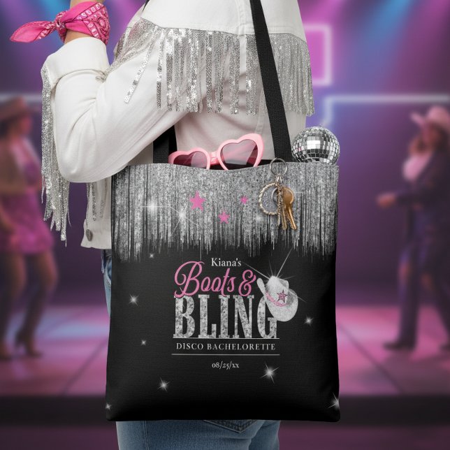 Tote Bag Bottes et strass Disco Bachelorette ID925 (Créateur téléchargé)