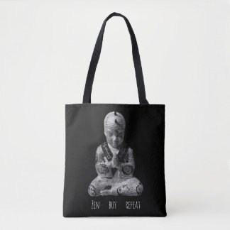 Tote Bag Bouddha noir et blanc