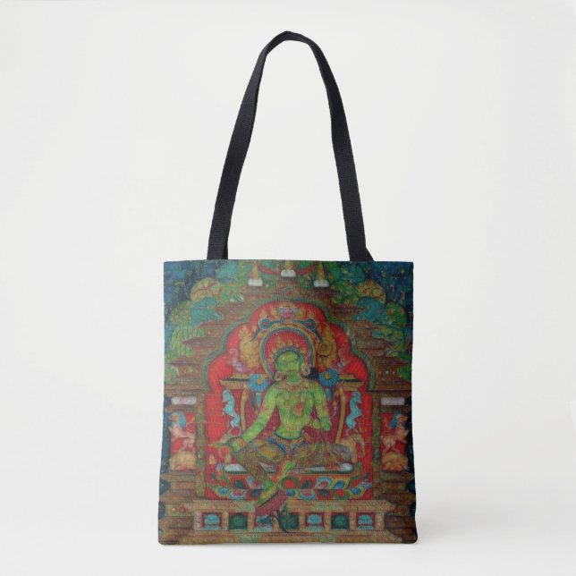 Tote Bag Bouddhisme tibétain Green Tara (Devant)