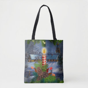 Tote Bag Bougie de Noël