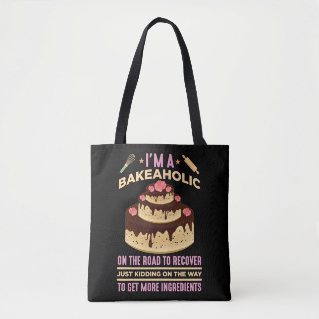 Tote Bag Boulangerie amusante Boulangerie de pâtisserie à g (Devant)