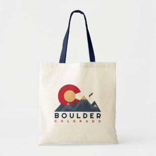 Tote Bag Boulder Colorado Retro Sunset Mountain Souvenirs