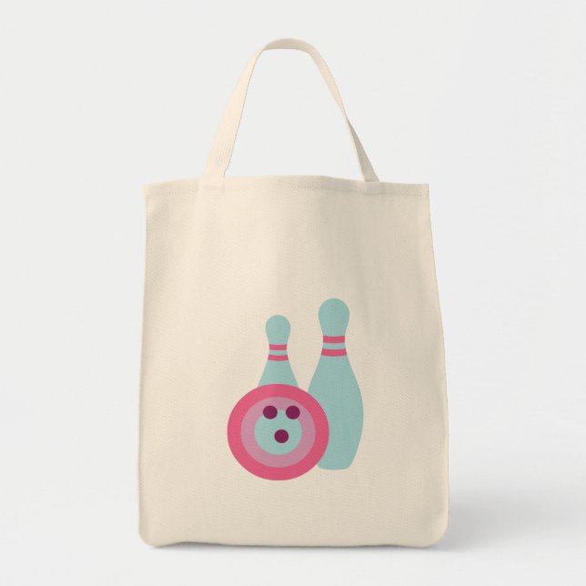 Tote Bag Boule de Bowling et Pins (Devant)