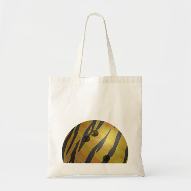 Tote Bag Boule de bowling jaune tigre (Devant)