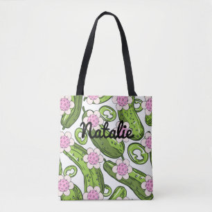 Tote Bag Boule de pickles et cornichons personnalisés