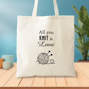 Tote Bag Boule de Tricot Yarn Tout ce que vous Knit est l'a