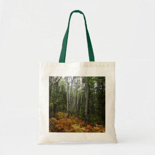 Tote Bag Bouleaux blancs et fougères d'automne dans les mon