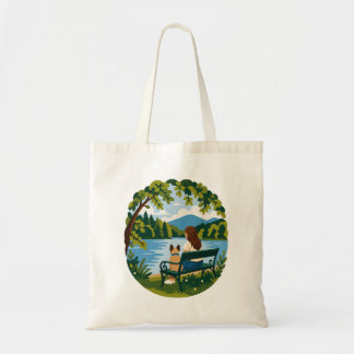 Tote Bag Bouledogue français et maman de chien, scène paisi