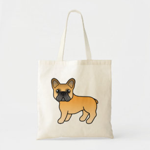 Tote Bag Bouledogue français fauve Chien de dessin animé mi