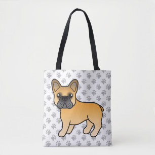 Tote Bag Bouledogue français fauve mignon chien de dessin a
