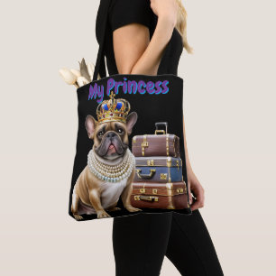 Tote Bag Bouledogue français Princess French Bulldog
