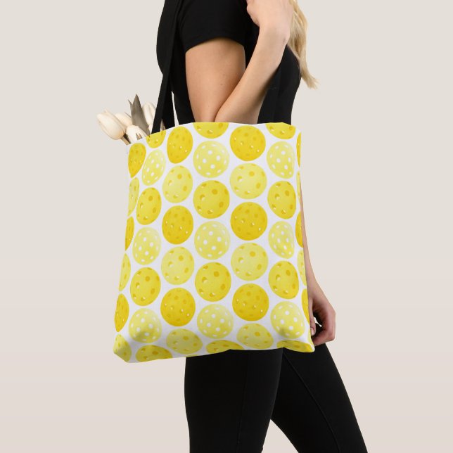 Tote Bag Boules de Pickleball, Boules de Pickleball Jaunes  (De près)