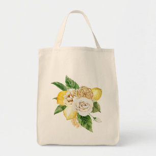 Tote Bag Bouquet de citrons et de rose
