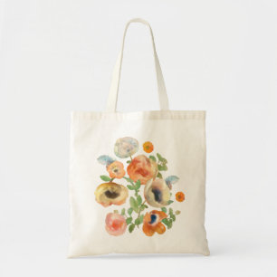 Tote Bag Bouquet de fleurs de printemps orange