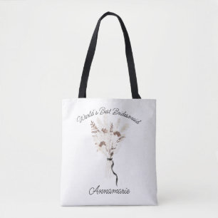 Tote Bag Bouquet de fleurs séchées Boho Bridesmaid Fourre-t