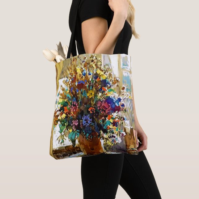 Tote Bag Bouquet des fleurs d'été par Konstantin Gorbatov (De près)