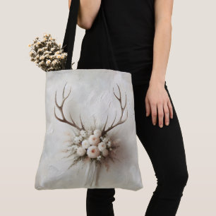 Tote Bag Bouquet et Antlers de cerfs