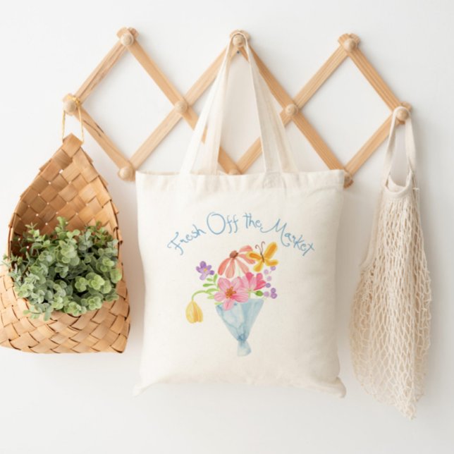 Tote Bag Bouquet fantaisiste frais hors du marché (Créateur téléchargé)