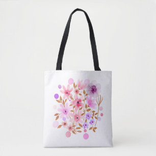 Tote Bag Bouquet floral délicat' Esthétique aquarelle