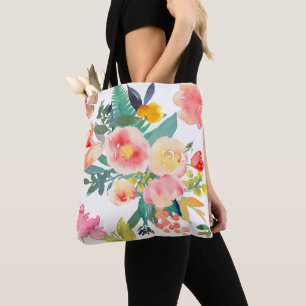 Tote Bag Bouquet PixDezines Floral/Watercolor/Spring