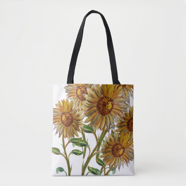 Tote Bag bouquets de joyeux tournesols (Devant)