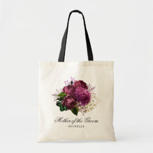 Tote Bag Bourgogne - Marsala et Or Mère du Marié