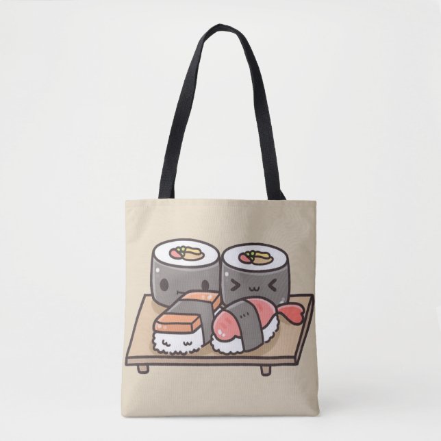 Tote Bag Bourse Sushi Kawaii (Devant)
