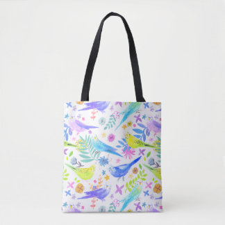 Tote Bag Bouteilles en Aquarelle Whimsical