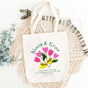 Tote Bag Boutique de la Ferme de jardin fleurie Retro