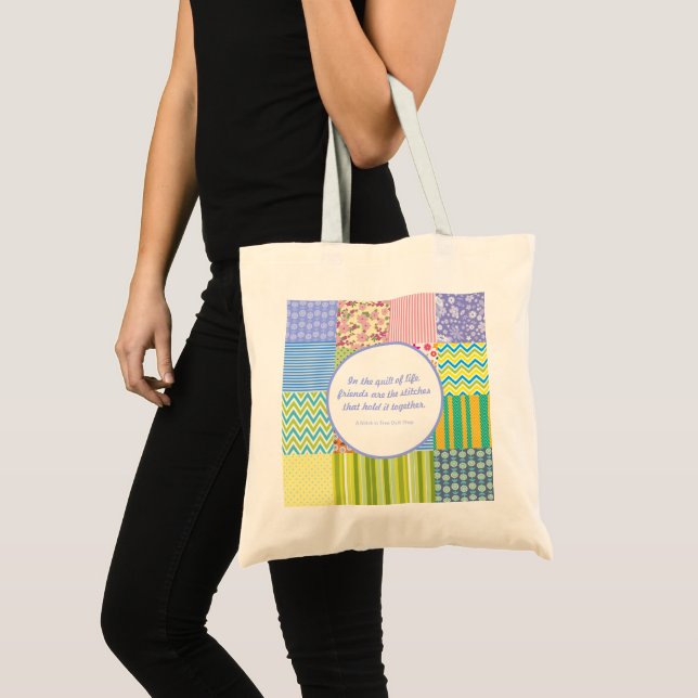 Tote Bag Boutique promotionnelle Quilters Patchwork Quilt (Devant (produit))