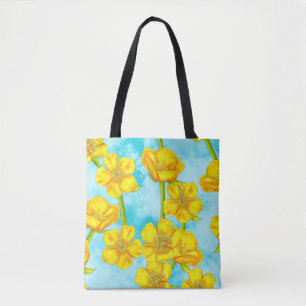 Tote Bag Boutons jaunes délicats sur les nuages