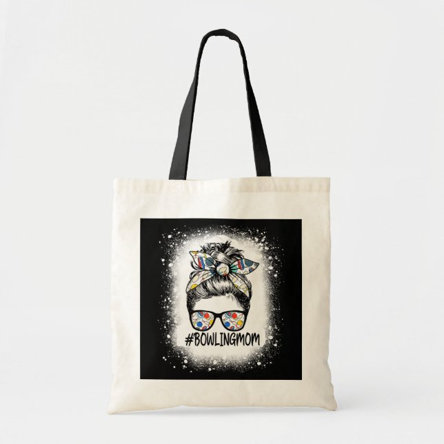 Tote Bag Bowling Maman Vie Fête des mères Feu de seins (Devant)