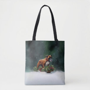 Tote Bag Boxe neige de Noël hiver