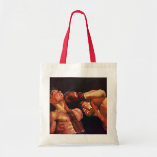 Tote Bag Boxe vintage, Boxers Punching Combattre