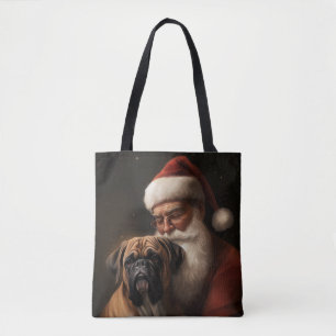 Tote Bag Boxer avec Noël Festif du Père Noël