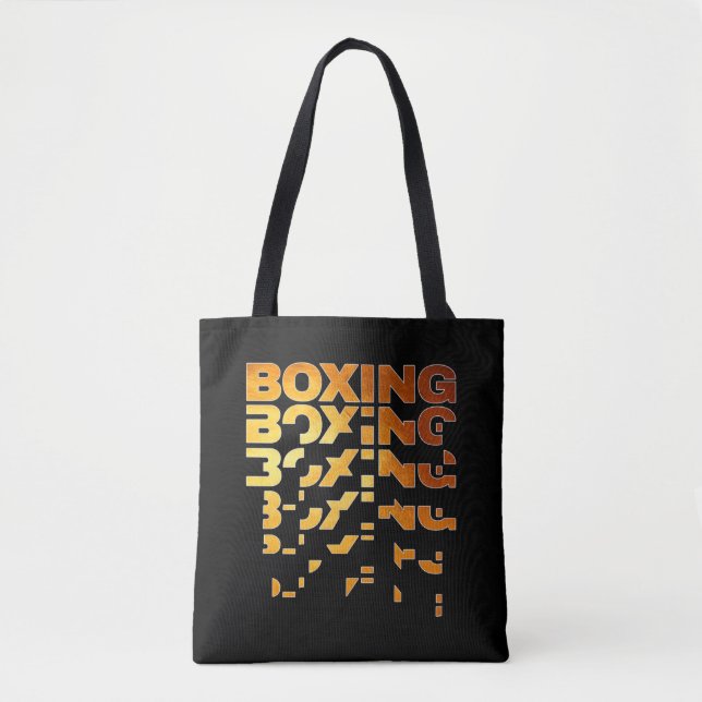 Tote Bag Boxer Graphisme Word Art (Devant)